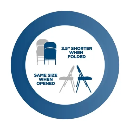 COSCO SmartFold&reg; Vinyl Folding Chair image {3}
