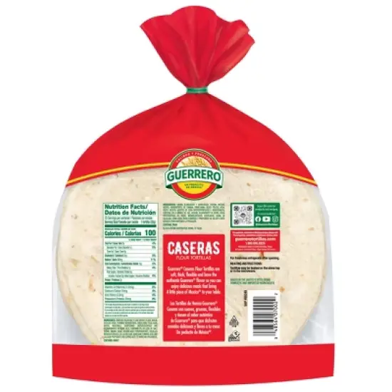 Guerrero Fajita Size Caseras Flour Tortillas - 22.5oz/20ct image {1}