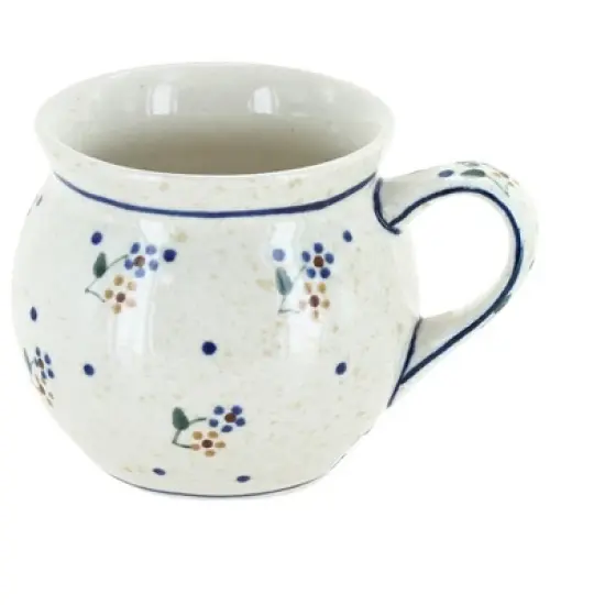 Blue Rose Polish Pottery 912 Zaklady Small Bell Shaped Mug image {1}