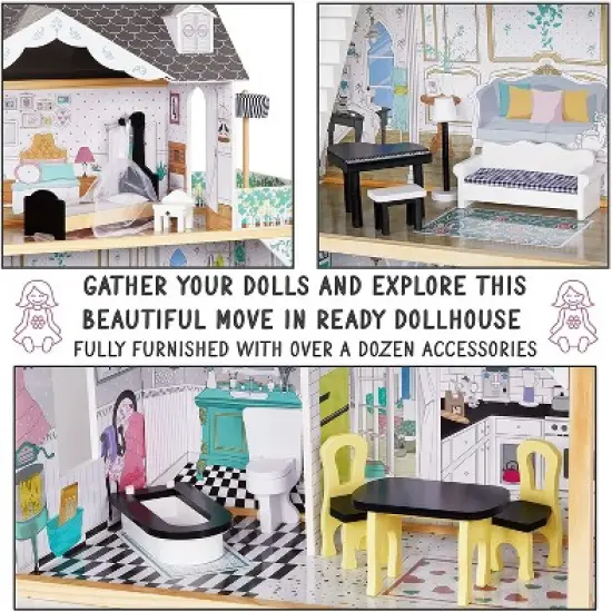 Lil Jumbl Wooden Doll Houses, X-Large Doll House with 17 Accessories image {5}