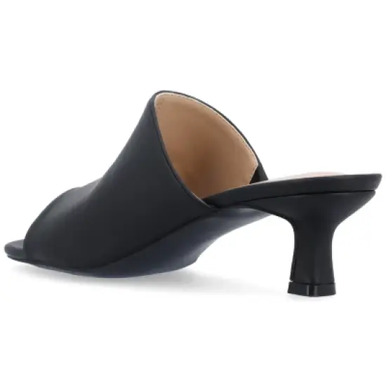 Journee Collection Womens Mercerr Slip On Open Toe Kitten Heel Pump image {6}