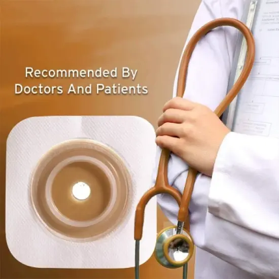 Convatec 125265 SUR-FIT Natura Two-Piece Stomahesive Cut-to-Fit Flat Skin Barrier 2&frac14; in. Flange 1-3/8 in. to 1&frac34; in. (Box of 10) image {2}