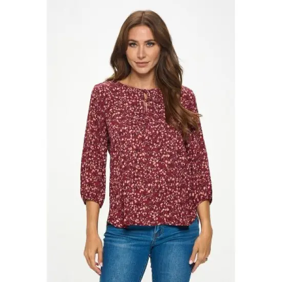 WEST K Women's Sophia Three Quarter Sleeve Blouse image {8}