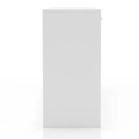 2pc Grayde 3 Drawer Vanity Table and Mirror Set with Led Trim and USB Ports - Luminous White - miBasics image {6}