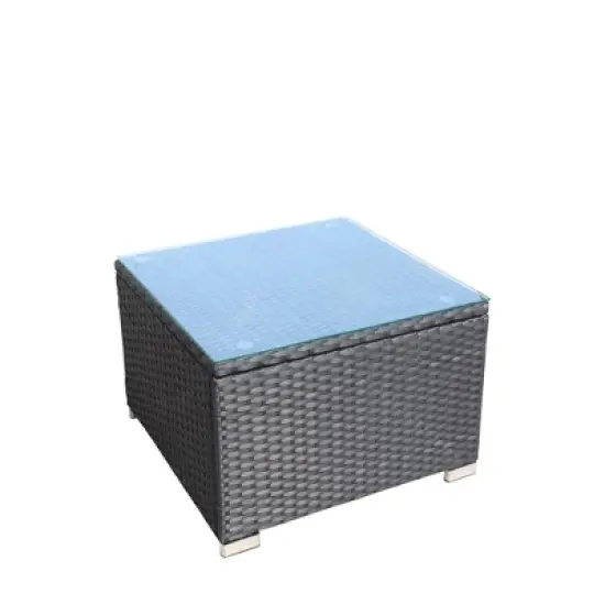 5-Piece Outdoor PE Rattan Sectional Sofa Set with Coffee Table and Waterproof Cushions image {8}