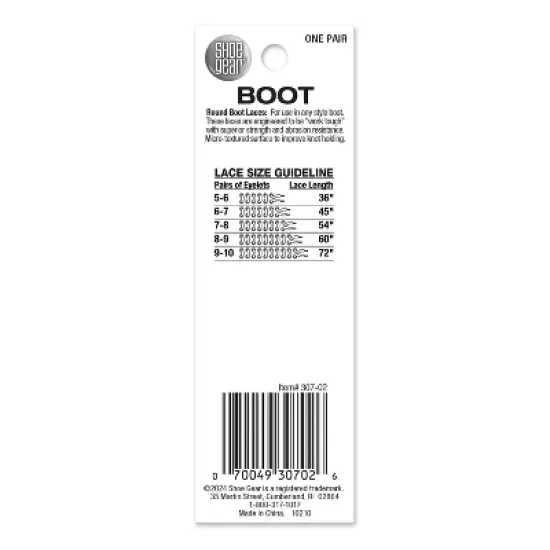 Shoe Gear Boot Laces - Black 72": Polyester Shoelaces, 2 Pack, Shoe Accessories image {1}