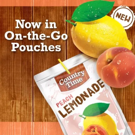 Country Time Peach Lemonade Juice Boxes - 10pk/6 fl oz Pouches image {2}