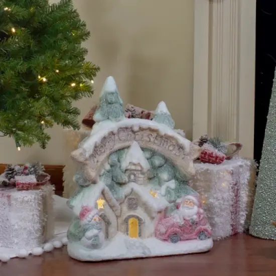 Northlight LED Lighted Snowy Winter Village "Merry Christmas" Decoration - 16.5" image {1}