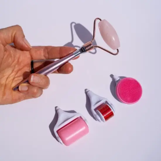 Beautimate 4-in-1 Facial Roller Set &ndash; Microneedle, Jade, Ice Roller, and Silicone Brush for Skincare, Toning, and Rejuvenation image {2}