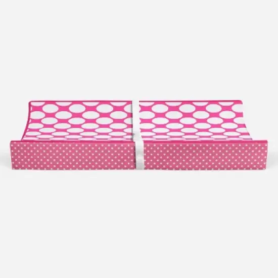 Bacati - MixNMatch Pink Large Dots Changing Pad Cover image {5}