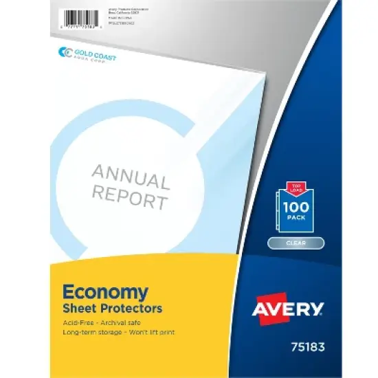 Avery Clear Economy Sheet Protectors, Top Load, 100 Document Protectors (75183) image {7}