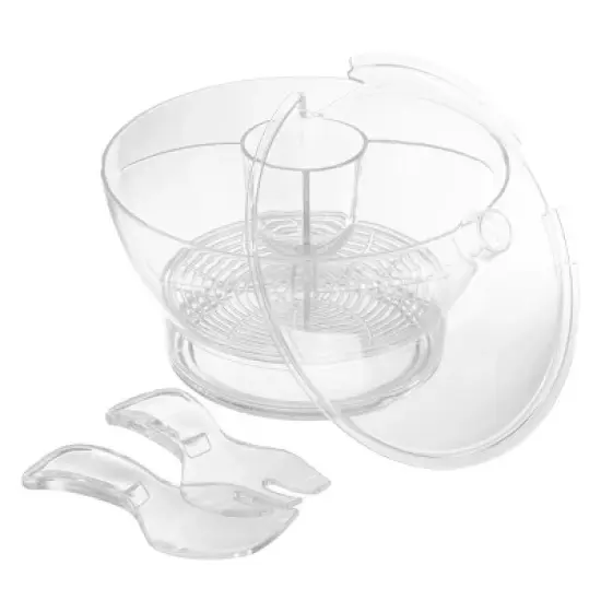 Ice Bowl-Large Cold Server with Lid, Dip Bowl, Serving Utensils, Dividers, and Ice Compartment-For Chips, Punch, Fruit, Salad or by Classic Cuisine image {2}