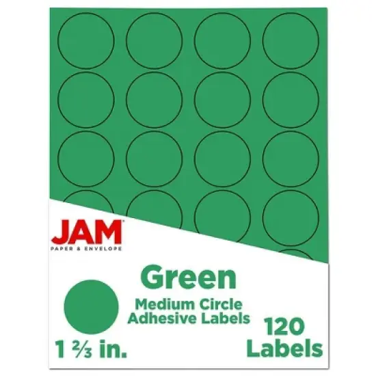 JAM Paper Circle Sticker Seals 1 2/3" 120ct image {8}
