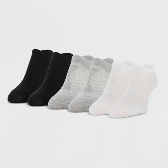 All Pro Women's Perfect Heel Forming Fit 6pk Liner Socks - White/Gray/Black 4-10: Moisture Wicking, Arch Support image {3}