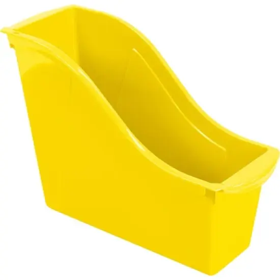 Storex Small Book Bin, Yellow, Pack of 6 image {2}