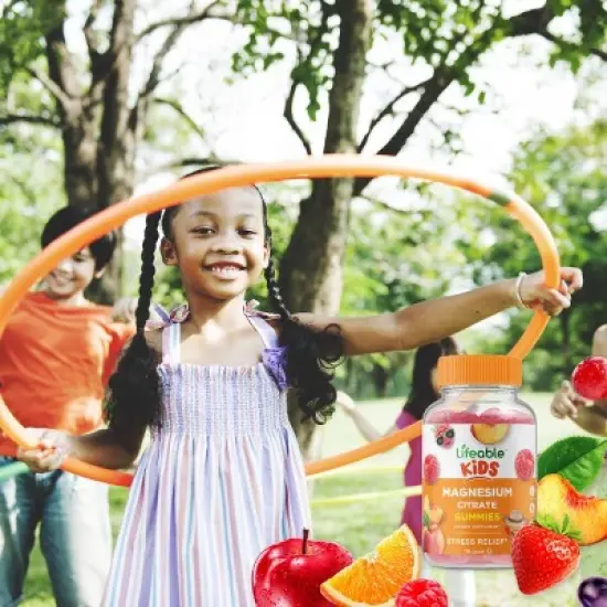 Lifeable Magnesium for Kids, for Stress Relief, Vegan, 90 Gummies image {2}