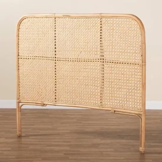 Queen Linette Natural Rattan Headboard Brown - bali & pari image {7}