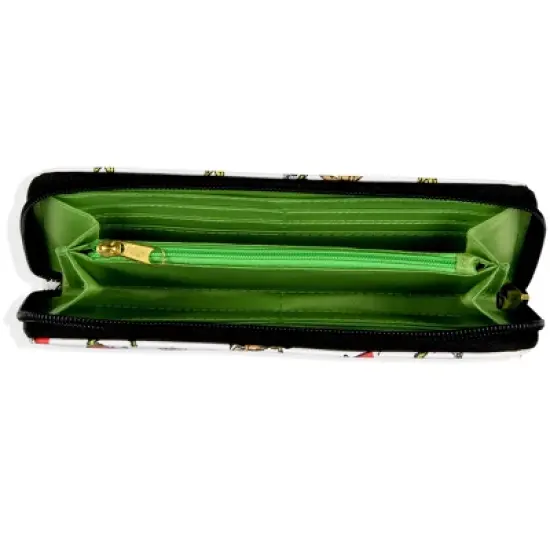 How The Grinch Stole Christmas Faux Saffiano Leather Zip Closure Wallet White image {2}