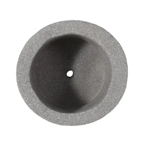 Christopher Knight Home 10" Wide Poulan Concrete Outdoor Novelty Polynesian Planter Stone Gray image {4}