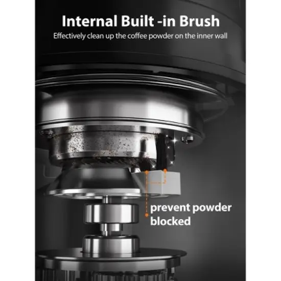 Aromaster Burr Coffee Grinder, Coffee Bean Grinder,Stainless Steel Coffee Grinder Electric,48 Grind Settings image {4}