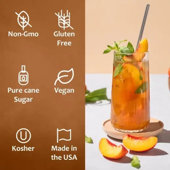 Syruvia Coffee Flavors Variety Pack: Coconut, Peach & Pineapple 25.4 fl oz Syrup image {3}