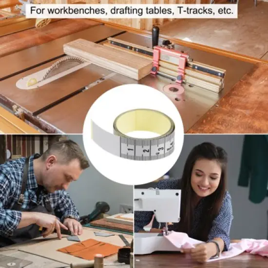 Unique Bargains Self-Adhesive Measuring Tape English Metric Left to Right image {5}