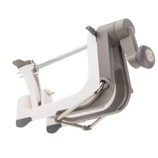 PL8 Professional Apple Machine: Stainless Steel Fruit & Vegetable Peeler, Dishwasher-Safe, Gray/White Finish image {4}