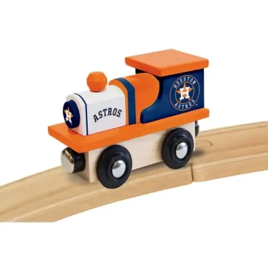 MasterPieces Officially Licensed MLB Houston Astros Wooden Toy Train Engine For Kids image {3}