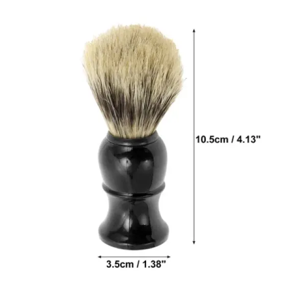 Unique Bargains Washable Shaving Brush 4.13"x1.38" Black 1 Pc image {1}