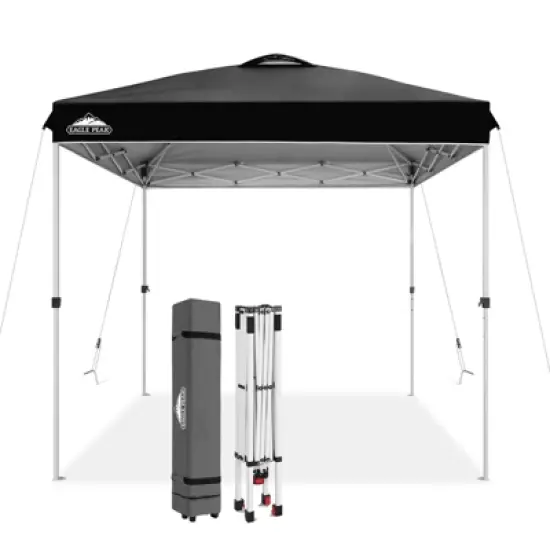 EAGLE PEAK 8x8ft Pop Up Canopy Tent Instant Outdoor Canopy with Wheeled Bag image {11}