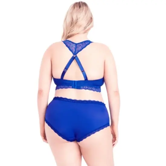 Women's Plus Size lingerie Racer Back Bralette - ultraviolet | HIPS & CURVES image {1}
