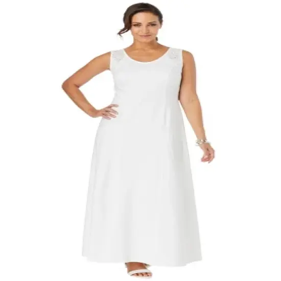 Jessica London Women&rsquo;s Plus Size Crochet-Detailed Dress image {2}