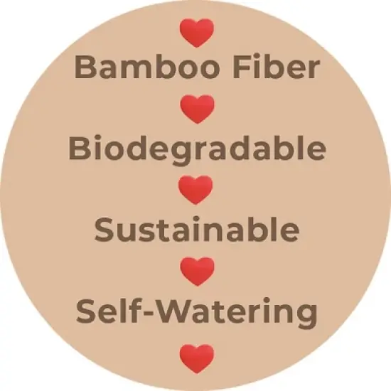 Tierra Garden 7" Round Self-Watering Bamboo Pot image {8}