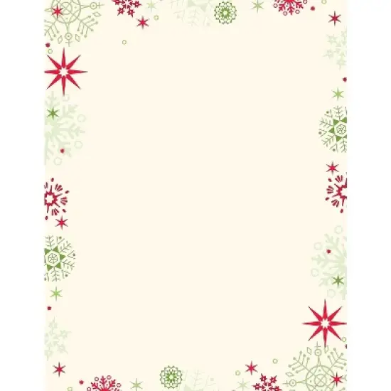 Great Papers! Holiday Stationery Red And Green Flakes  80/Count (2013259) image {2}