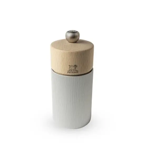 Peugeot | Line Pepper Mill, Aluminum + Beechwood, Natural, 12 cm - 5 in image {5}