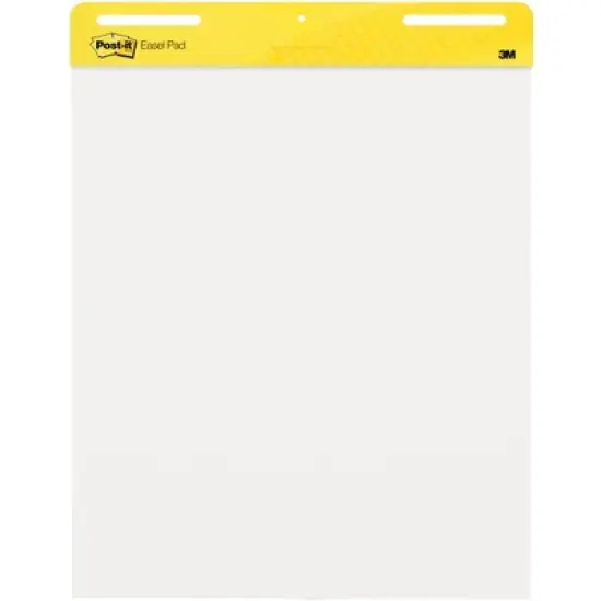 Post-It Self-Stick Easel Pads, 25 x 30 Inches, Unruled, White, 30 Sheets, Pack of 2 image {1}