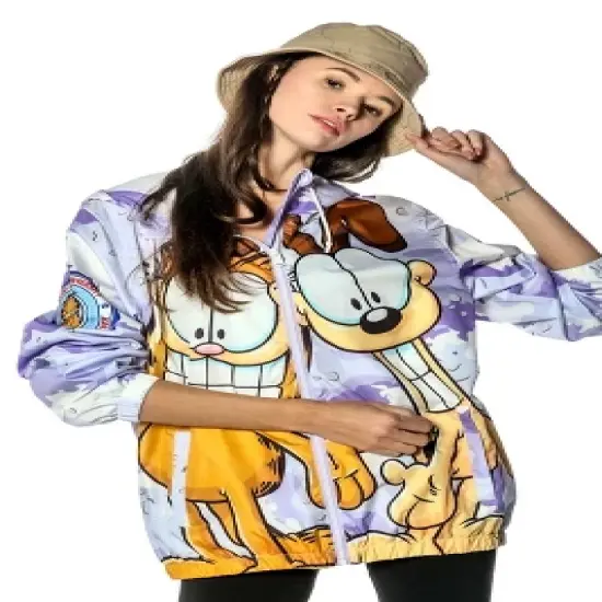 Members Only Women's Garfield Camo Windbreaker Jacket image {4}