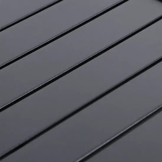 5pc Outdoor Dining Set with Metal Slat Round Table with Umbrella Hole - Captiva Designs image {5}