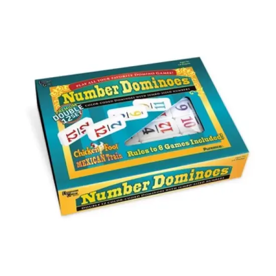 Number Dominoes - Premium Double 12 Set Board Game: Puremco, 1-8 Players, Educational Problem Solving & Instructions image {5}