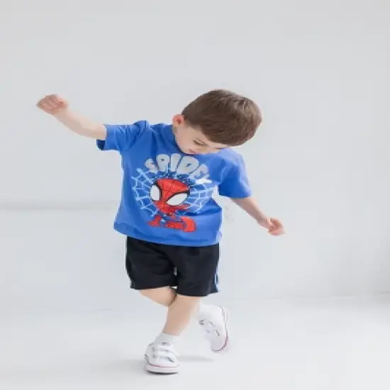 Marvel Spidey and His Amazing Friends Miles Morales T-Shirt and Mesh Shorts Outfit Set Toddler to Little Kid image {5}