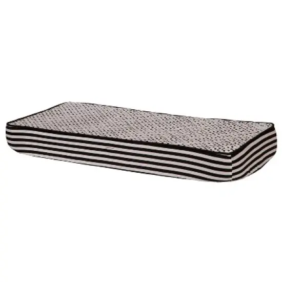 Bacati - Dots/Pin Stripes Black/White Pin Dots Changing Pad Cover image {7}