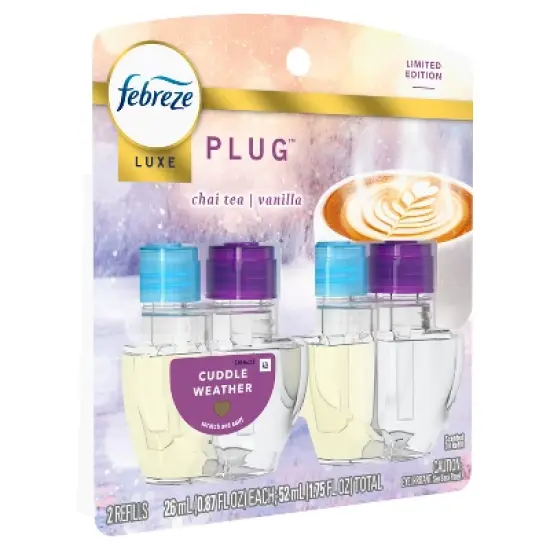 Febreze Luxe Plug Dual Air Freshener Refills - Cuddle Weather - 1.75 fl oz/2ct image {8}