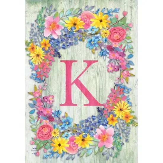 Briarwood Lane Spring Garden Flag 18x12.5 For Outdoor Spring Monogram Letter K Garden Flag Flag For Spring Garden Flag Flags For Outside image {4}