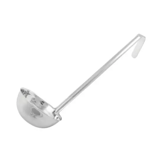 Winco 1-Piece Ladle, Stainless Steel , 12 Oz image {1}