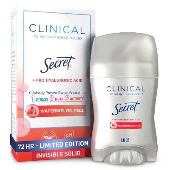 Secret Clinical Strength Invisible Solid Antiperspirant & Deodorant - Watermelon Fizz - 1.6oz image {13}