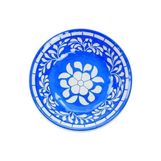 Elama Telly 12 Piece Melamine Dinnerware Set in Teal image {7}