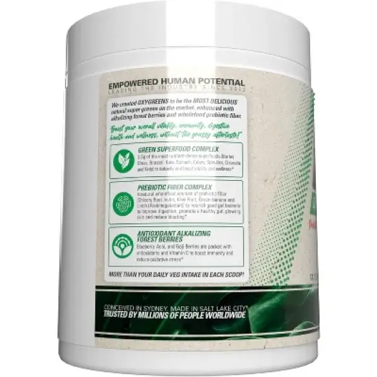 EHPlabs OxyGreens Super Greens Powder - Spirulina & Chlorella Superfood, Green Juice Powder & Greens Supplements, 30 Serves (Strawb. Margarita) image {8}