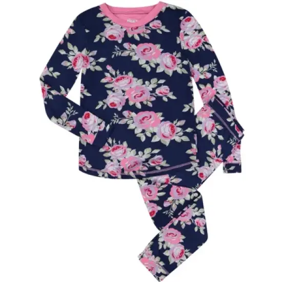 Sleep On It Girls Blooming Roses Super Soft Snug Fit 2-Piece Pajama Sleep Set image {6}