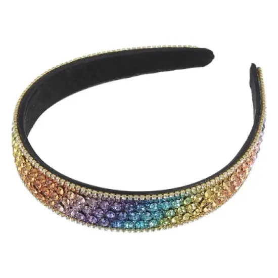Unique Bargains Women's Luxury Sparkly Rhinestone Wide Headband 1 Pc image {9}