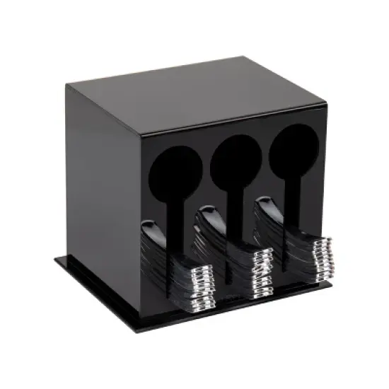 Mind Reader 3 Section Plastic Utensil Plasticware Cutlery Dispenser Organizer image {6}